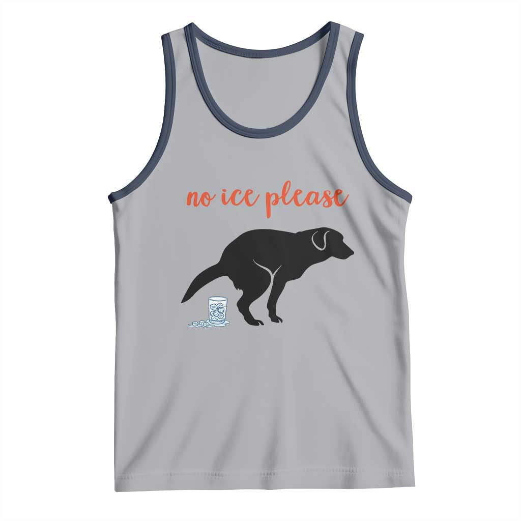 No Ice Please Tank Top Funny Dog Anti ICE Meme TS14 Athletic Heather Navy Print Your Wear