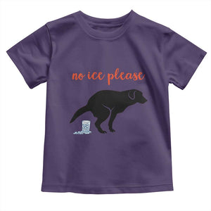 No Ice Please Toddler T Shirt Funny Dog Anti ICE Meme TS14 Purple Print Your Wear