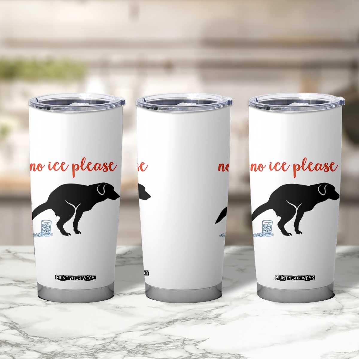 No Ice Please Tumbler Cup Funny Dog Anti ICE Meme TS14 Print Your Wear