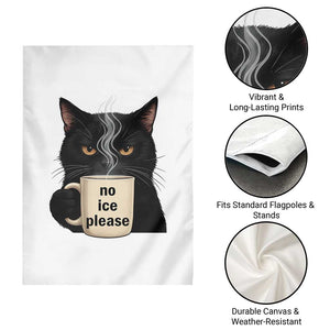 No Ice Please Garden Flag Funny Black Cat Anti ICE Meme TS14 Print Your Wear