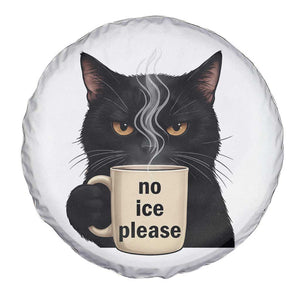 No Ice Please Spare Tire Cover Funny Black Cat Anti ICE Meme TS14 Print Your Wear