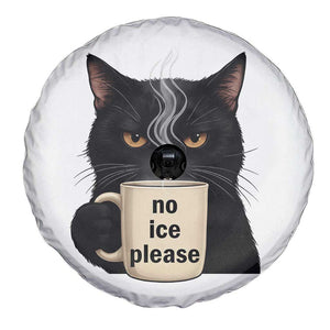 No Ice Please Spare Tire Cover Funny Black Cat Anti ICE Meme TS14 Print Your Wear