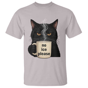 No Ice Please T Shirt Funny Black Cat Anti ICE Meme TS14 Ice Gray Print Your Wear