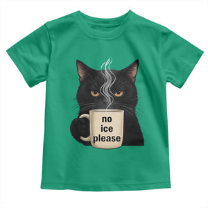 No Ice Please Toddler T Shirt Funny Black Cat Anti ICE Meme TS14 Irish Green Print Your Wear
