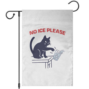 No Ice Please Garden Flag Funny Cat Anti ICE Meme TS14 White Print Your Wear