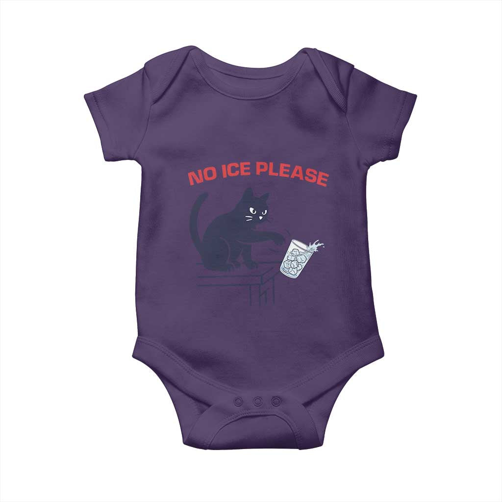 No Ice Please Baby Onesie Funny Cat Anti ICE Meme TS14 Purple Print Your Wear