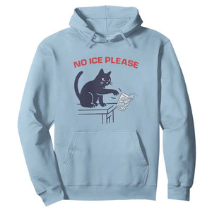 No Ice Please Hoodie Funny Cat Anti ICE Meme TS14 Light Blue Print Your Wear