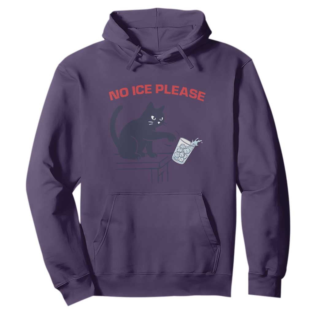 No Ice Please Hoodie Funny Cat Anti ICE Meme TS14 Purple Print Your Wear