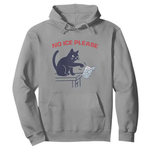 No Ice Please Hoodie Funny Cat Anti ICE Meme TS14 Sport Gray Print Your Wear