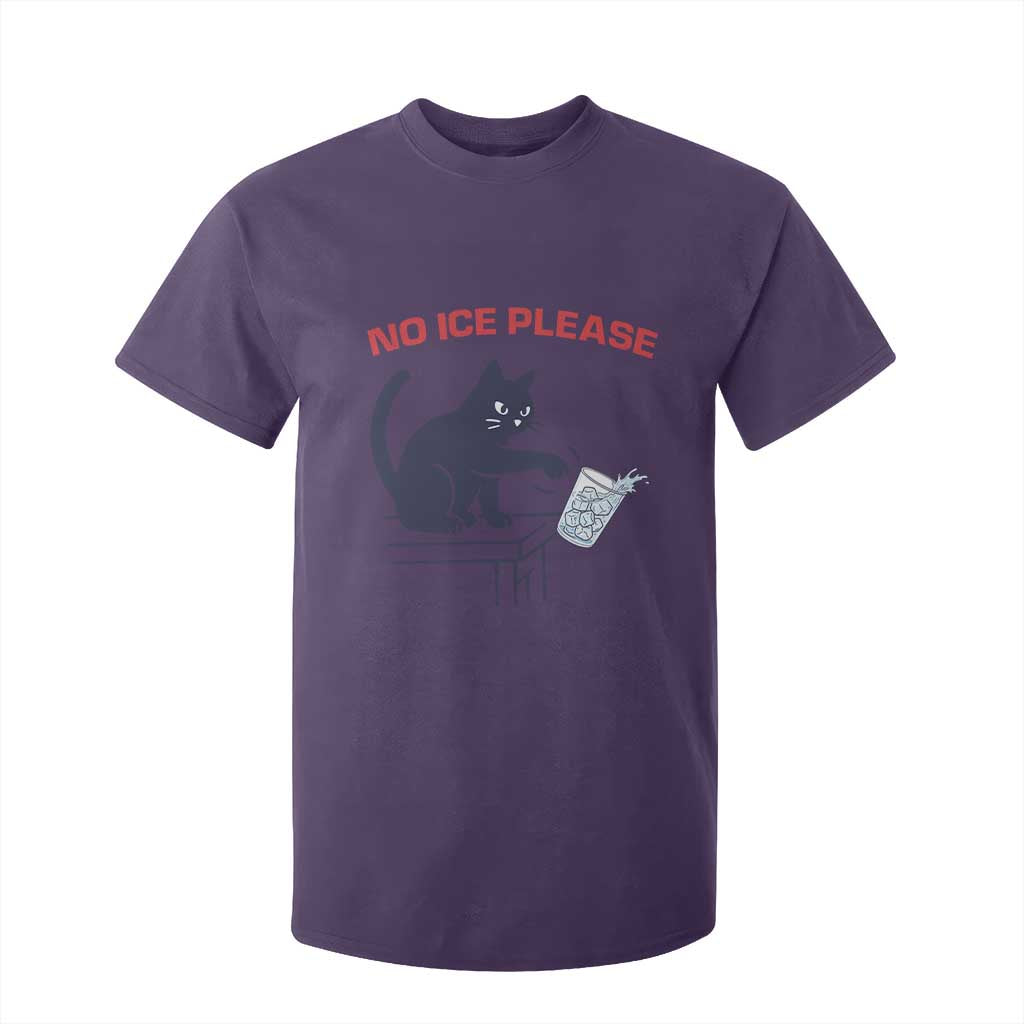 No Ice Please T Shirt For Kid Funny Cat Anti ICE Meme TS14 Purple Print Your Wear
