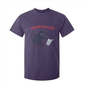 No Ice Please T Shirt For Kid Funny Cat Anti ICE Meme TS14 Purple Print Your Wear