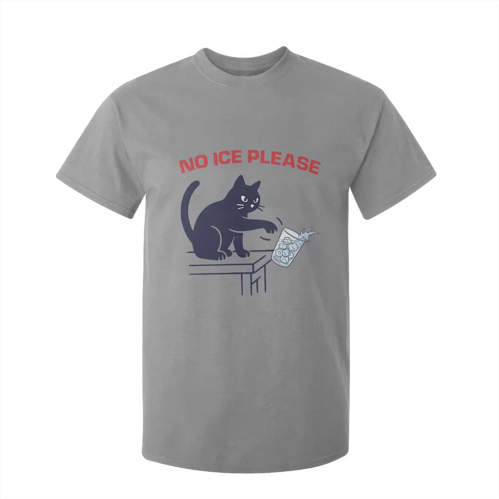 No Ice Please T Shirt For Kid Funny Cat Anti ICE Meme TS14 Sport Gray Print Your Wear
