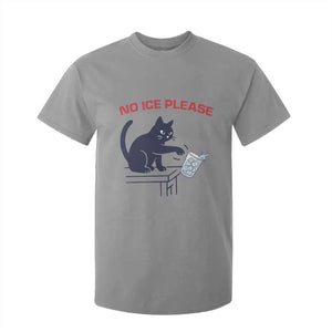 No Ice Please T Shirt For Kid Funny Cat Anti ICE Meme TS14 Sport Gray Print Your Wear