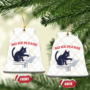 No Ice Please Ceramic Ornament Funny Cat Anti ICE Meme TS14 Print Your Wear