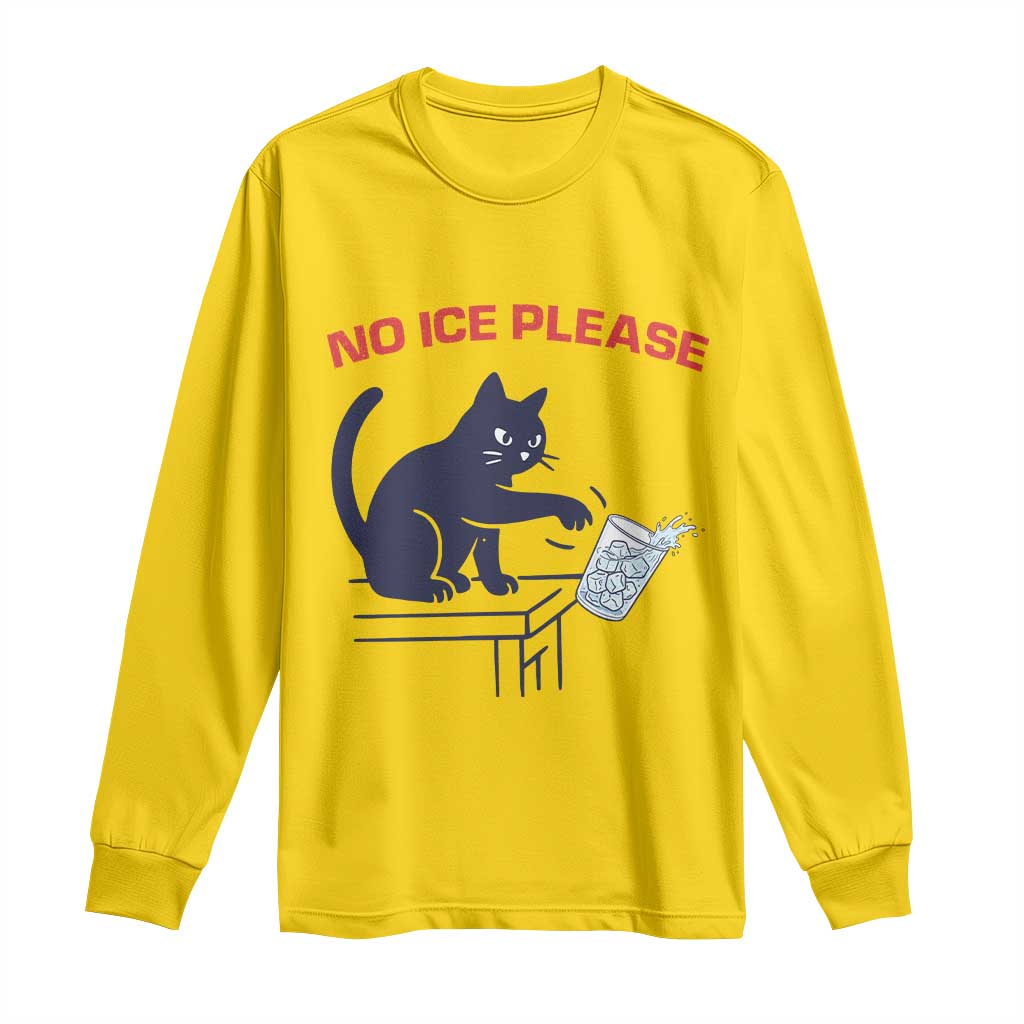 No Ice Please Long Sleeve Shirt Funny Cat Anti ICE Meme TS14 Daisy Print Your Wear