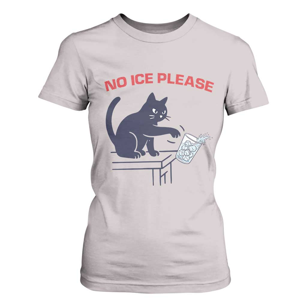No Ice Please T Shirt For Women Funny Cat Anti ICE Meme TS14 Ice Gray Print Your Wear