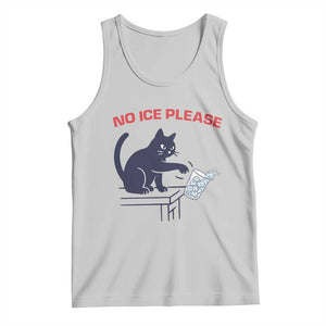 No Ice Please Tank Top Funny Cat Anti ICE Meme TS14 Ash Print Your Wear