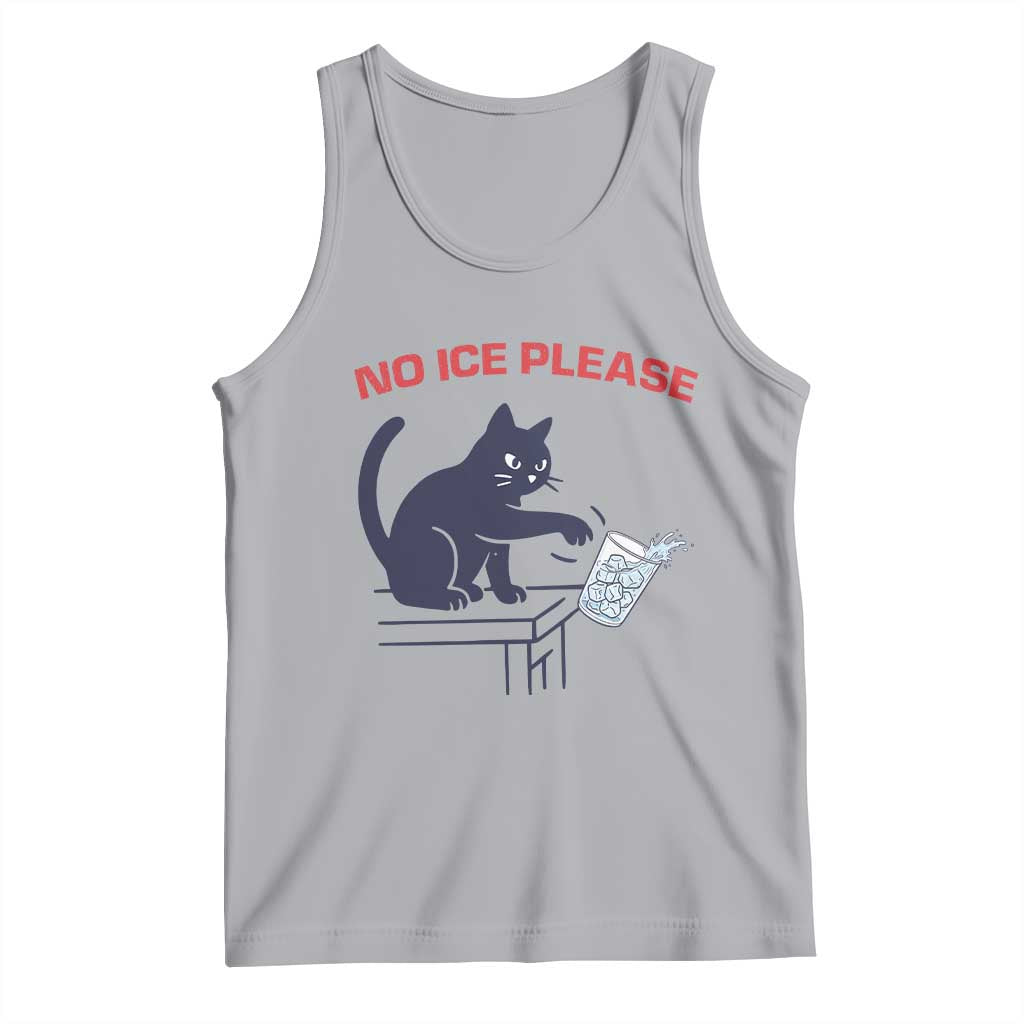 No Ice Please Tank Top Funny Cat Anti ICE Meme TS14 Athletic Heather Print Your Wear