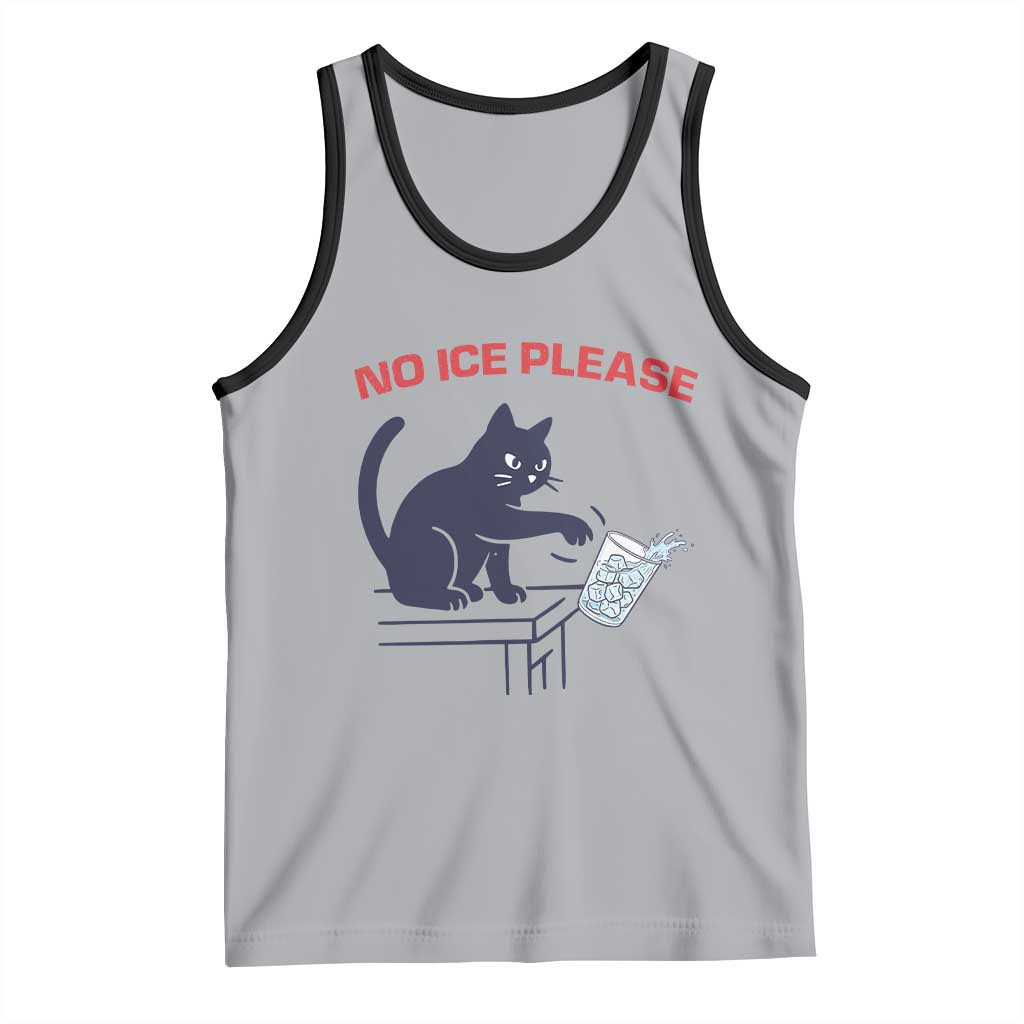 No Ice Please Tank Top Funny Cat Anti ICE Meme TS14 Athletic Heather Black Print Your Wear