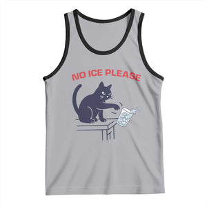 No Ice Please Tank Top Funny Cat Anti ICE Meme TS14 Athletic Heather Black Print Your Wear