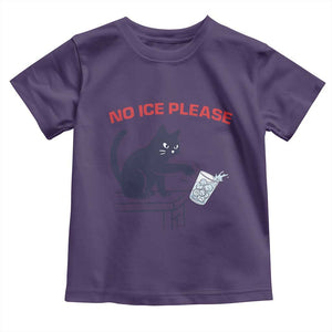 No Ice Please Toddler T Shirt Funny Cat Anti ICE Meme TS14 Purple Print Your Wear