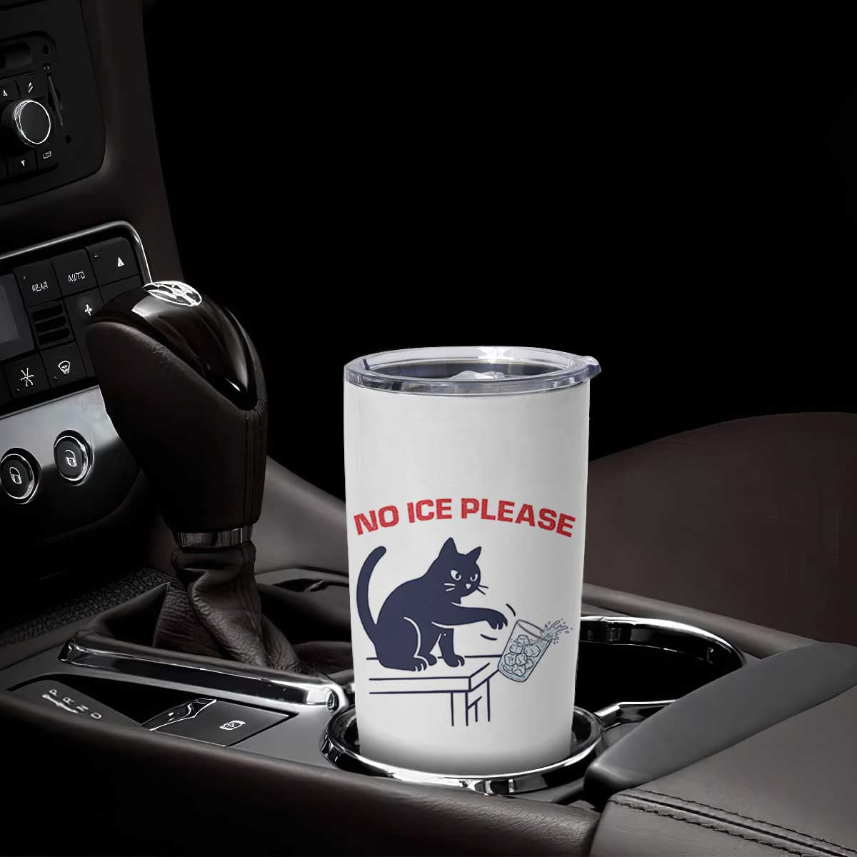 No Ice Please Tumbler Cup Funny Cat Anti ICE Meme TS14 Print Your Wear