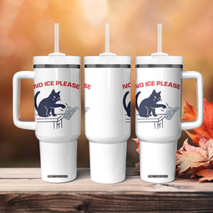 No Ice Please Tumbler With Handle Funny Cat Anti ICE Meme TS14 Print Your Wear