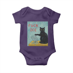 No Ice Please Baby Onesie Funny Cat Anti ICE Artist Meme TS14 Purple Print Your Wear