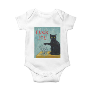 No Ice Please Baby Onesie Funny Cat Anti ICE Artist Meme TS14 White Print Your Wear