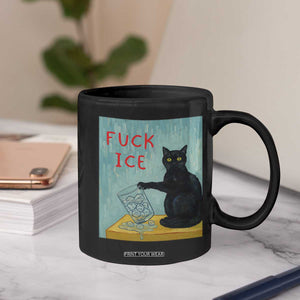 No Ice Please Coffee Mug Funny Cat Anti ICE Artist Meme TS14 Print Your Wear