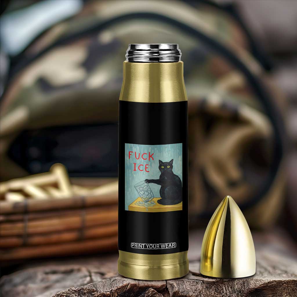 No Ice Please Bullet Tumbler Funny Cat Anti ICE Artist Meme TS14 Print Your Wear
