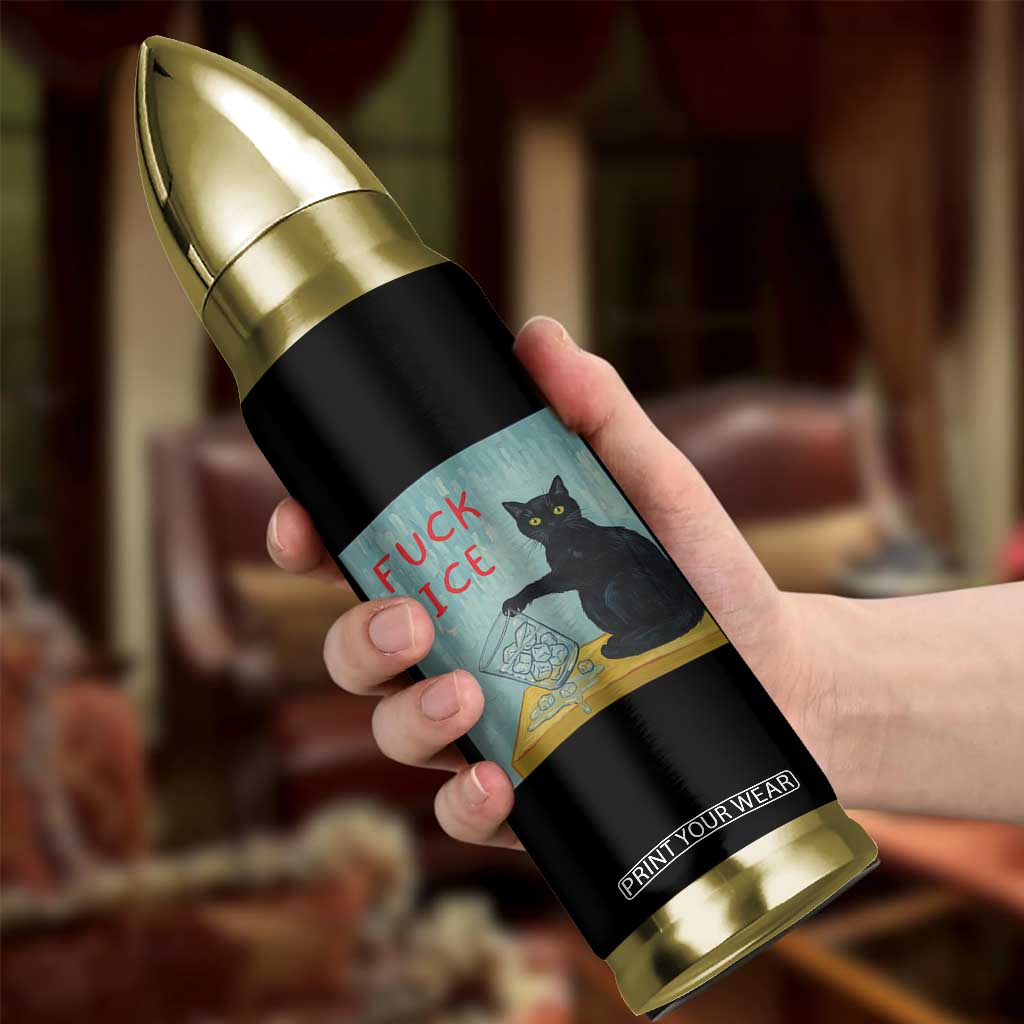 No Ice Please Bullet Tumbler Funny Cat Anti ICE Artist Meme TS14 Print Your Wear