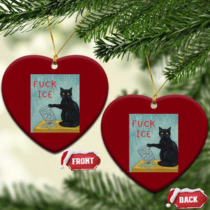 No Ice Please Ceramic Ornament Funny Cat Anti ICE Artist Meme TS14 Print Your Wear