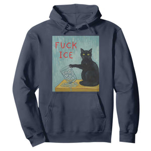 No Ice Please Hoodie Funny Cat Anti ICE Artist Meme TS14 Navy Print Your Wear