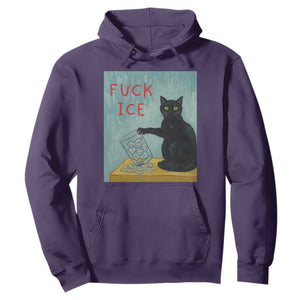 No Ice Please Hoodie Funny Cat Anti ICE Artist Meme TS14 Purple Print Your Wear