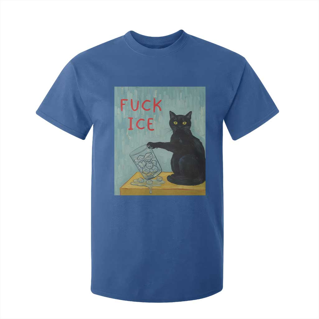 No Ice Please T Shirt For Kid Funny Cat Anti ICE Artist Meme TS14 Royal Blue Print Your Wear