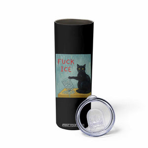 No Ice Please Skinny Tumbler Funny Cat Anti ICE Artist Meme TS14 Print Your Wear