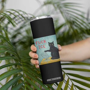 No Ice Please Skinny Tumbler Funny Cat Anti ICE Artist Meme TS14 Print Your Wear