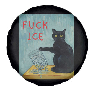 No Ice Please Spare Tire Cover Funny Cat Anti ICE Artist Meme TS14 Print Your Wear