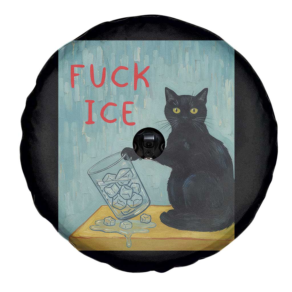 No Ice Please Spare Tire Cover Funny Cat Anti ICE Artist Meme TS14 Print Your Wear