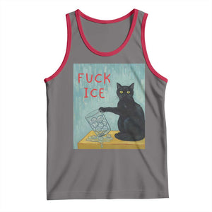 No Ice Please Tank Top Funny Cat Anti ICE Artist Meme TS14 Deep Heather Red Print Your Wear