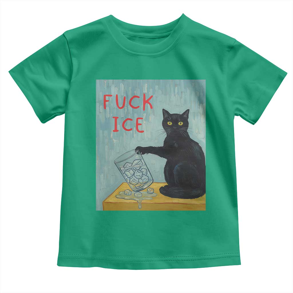 No Ice Please Toddler T Shirt Funny Cat Anti ICE Artist Meme TS14 Irish Green Print Your Wear