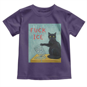 No Ice Please Toddler T Shirt Funny Cat Anti ICE Artist Meme TS14 Purple Print Your Wear
