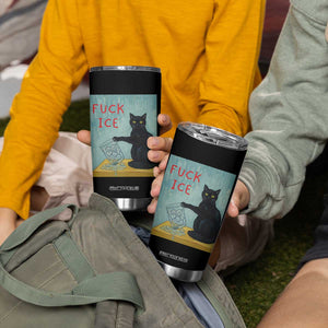 No Ice Please Tumbler Cup Funny Cat Anti ICE Artist Meme TS14 Print Your Wear