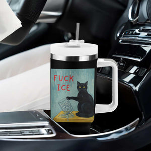 No Ice Please Tumbler With Handle Funny Cat Anti ICE Artist Meme TS14 Print Your Wear