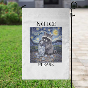 No Ice Please Garden Flag Starry Night Raccoon Trash Panda Anti ICE Meme TS14 Print Your Wear