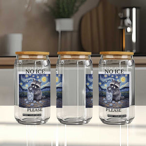 No Ice Please Glass Can Starry Night Raccoon Trash Panda Anti ICE Meme TS14 Print Your Wear