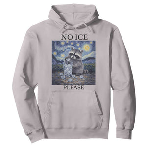 No Ice Please Hoodie Starry Night Raccoon Trash Panda Anti ICE Meme TS14 Ice Gray Print Your Wear