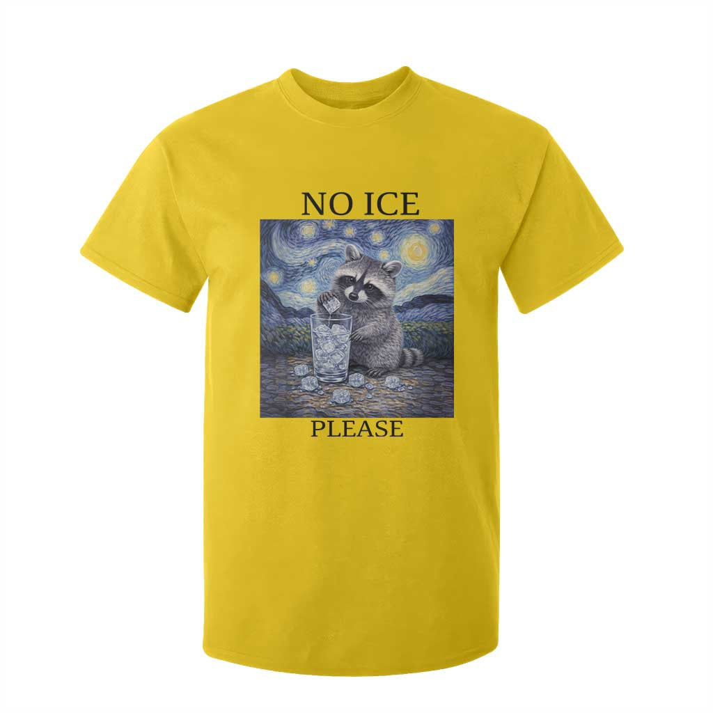 No Ice Please T Shirt For Kid Starry Night Raccoon Trash Panda Anti ICE Meme TS14 Daisy Print Your Wear