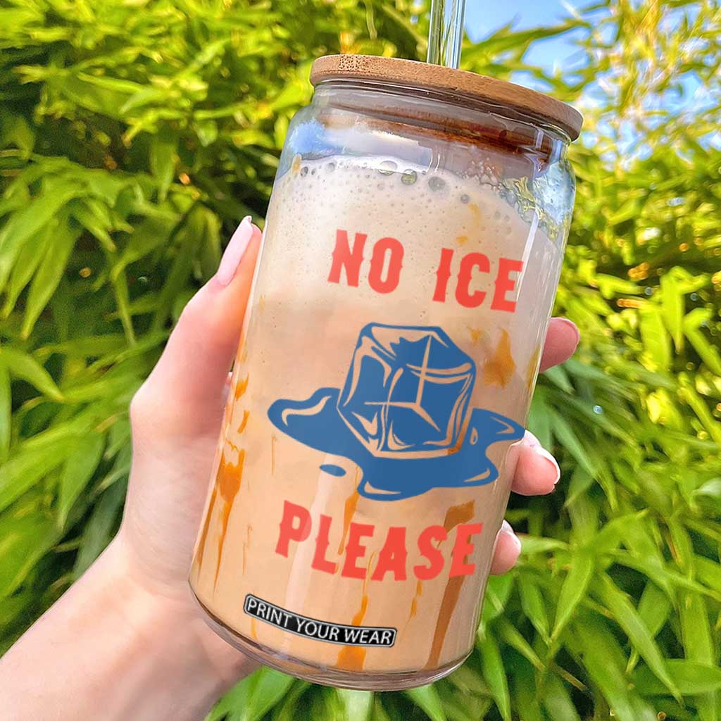 No Ice Please Glass Can Funny Ice Cube Anti ICE Deportation Human Rights TS14 White Print Your Wear